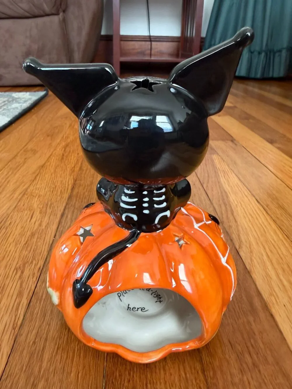NWOT Blue Sky Clayworks Kuromi Pumpkin Halloween Figurine Sanrio